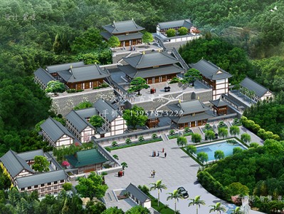 寺院設計效果圖賞析，古建公司施工流程詳解